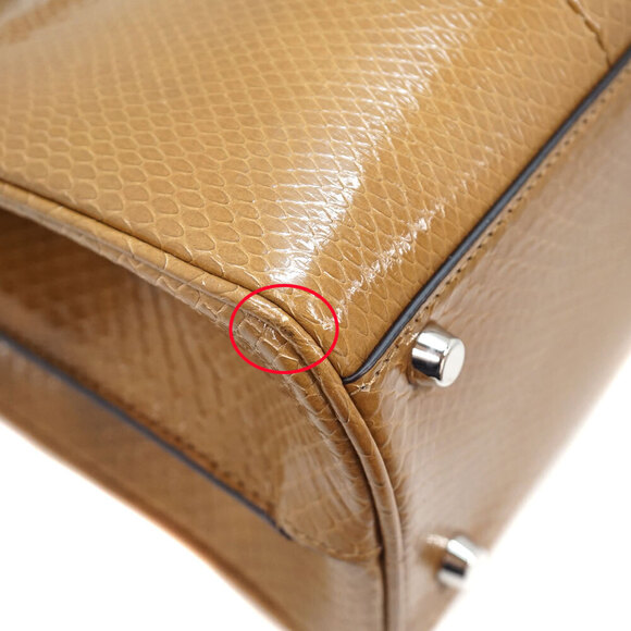 Gucci Handbag Strap Snake GG Horsebit Zumi Line Python Brown Bag - Picture 5 of 9